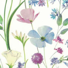 Pastel Flowers Print Italian Paper ~ Tassotti